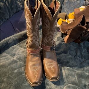 Durango Tan and Brown Cowboy Boots